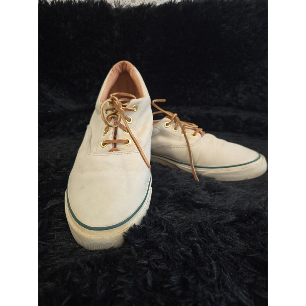 G.H. Bass Co Mens Size 10 M White Leather Low Top Lace Up Casual Sneakers Shoes